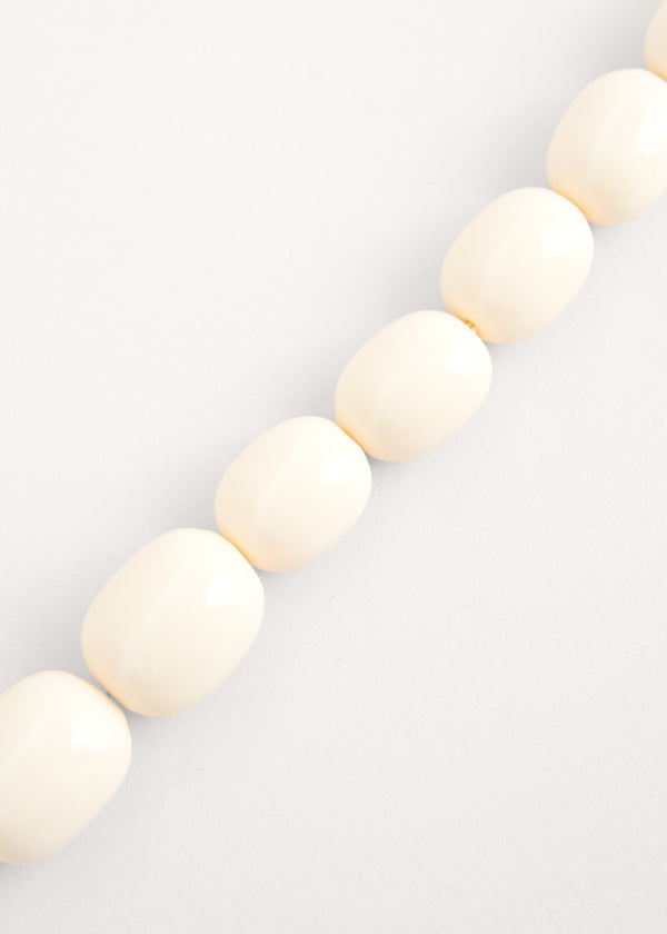 White resin bead necklace