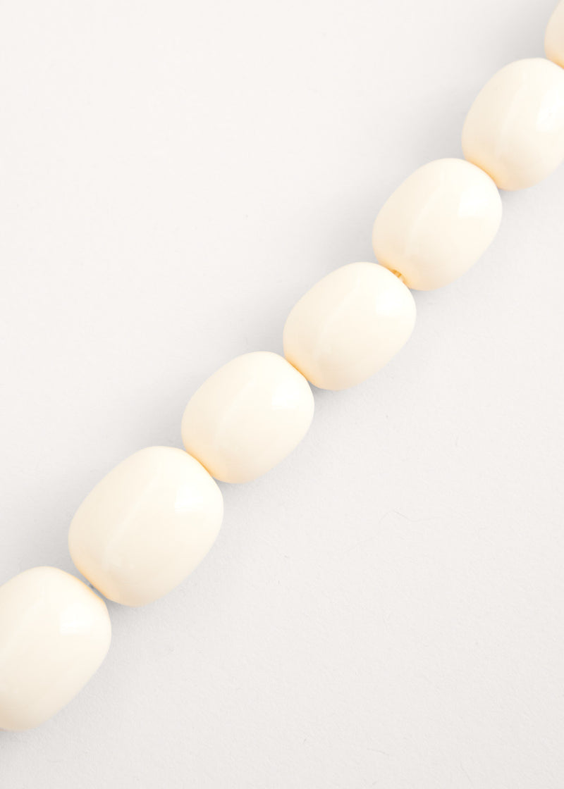 White resin bead necklace