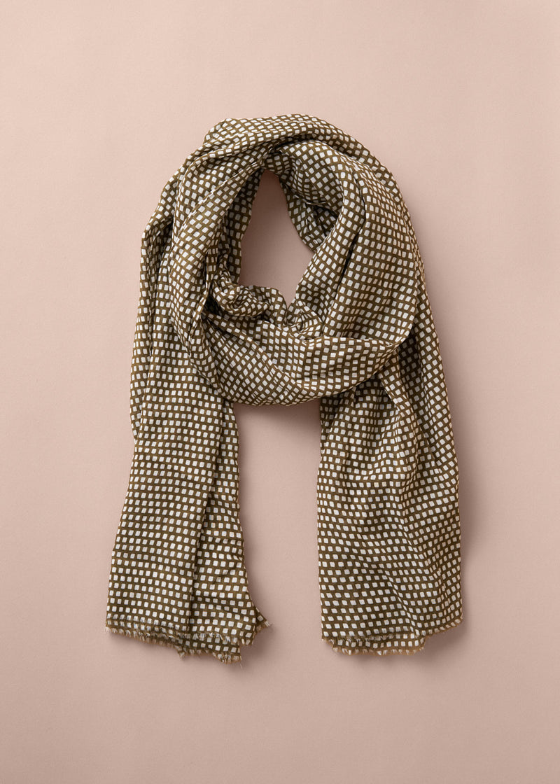 VARLEY COTTON SCARF - KHAKI