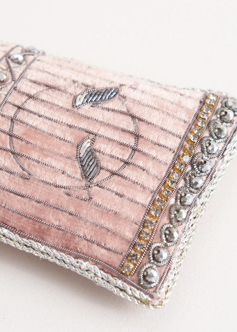 Velvet beaded birdcage decoration