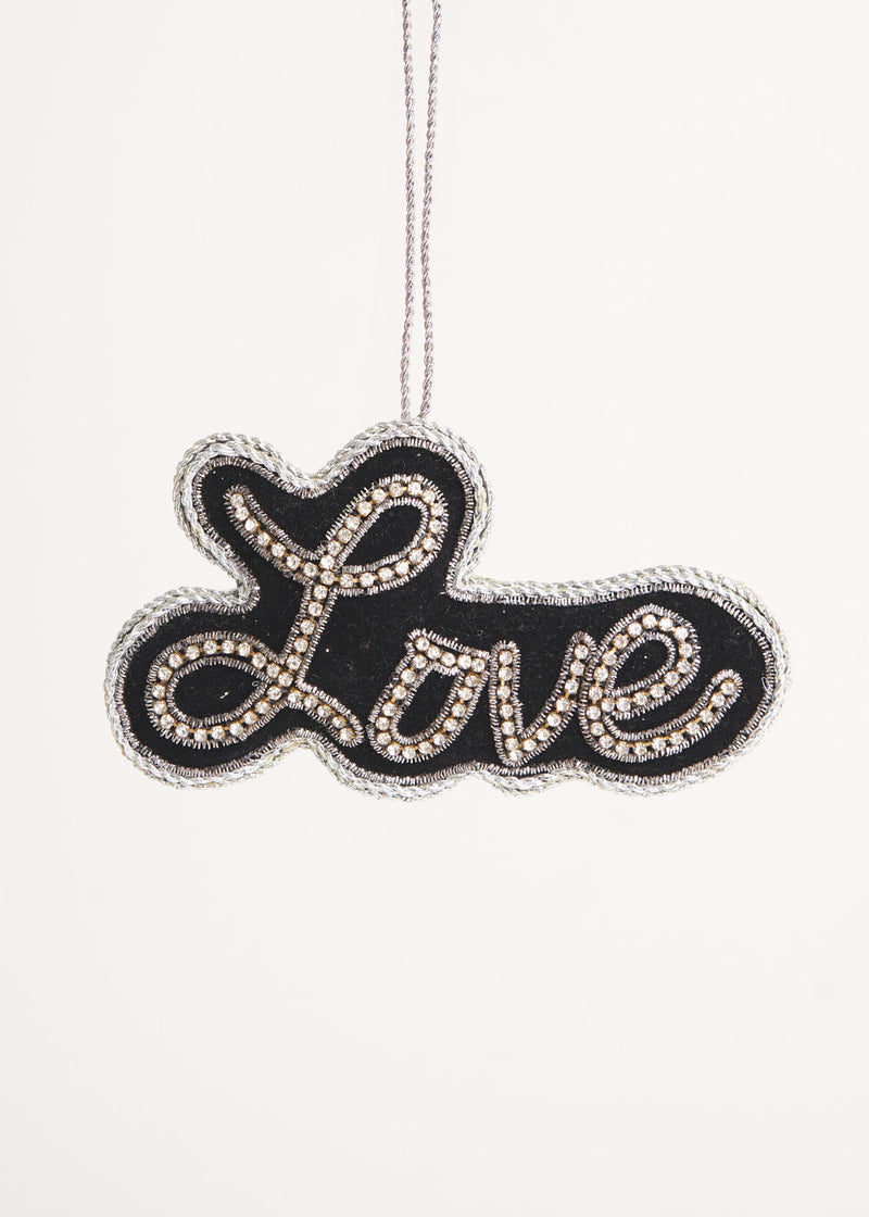 Velvet love decoration