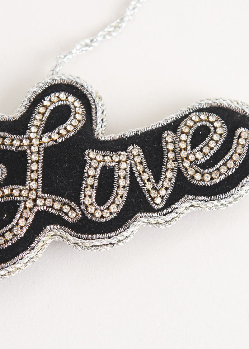 Velvet love decoration