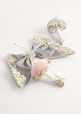Velvet mushroom decoration