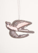 Velvet swallow decoration