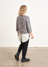 Light pink leopard print sequin jacket