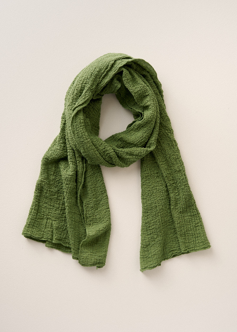 Wilma Waffle Scarf in Green