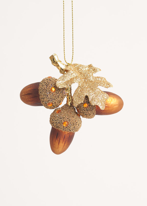 Brown acorn Christmas decoration