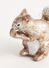 Vintage silver squirrel decoration