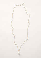 Long pearl drop necklace