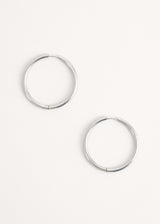 Simple silver hoop earring