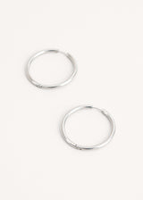 Simple silver hoop earring