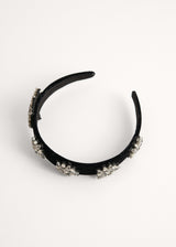 Black crystal embellished headband