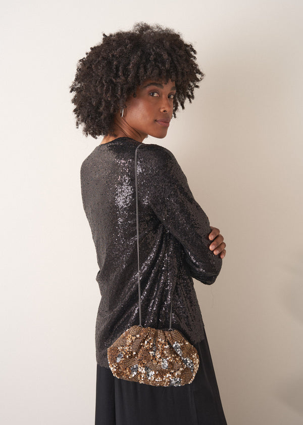 LILLY SEQUIN BAG - GOLD