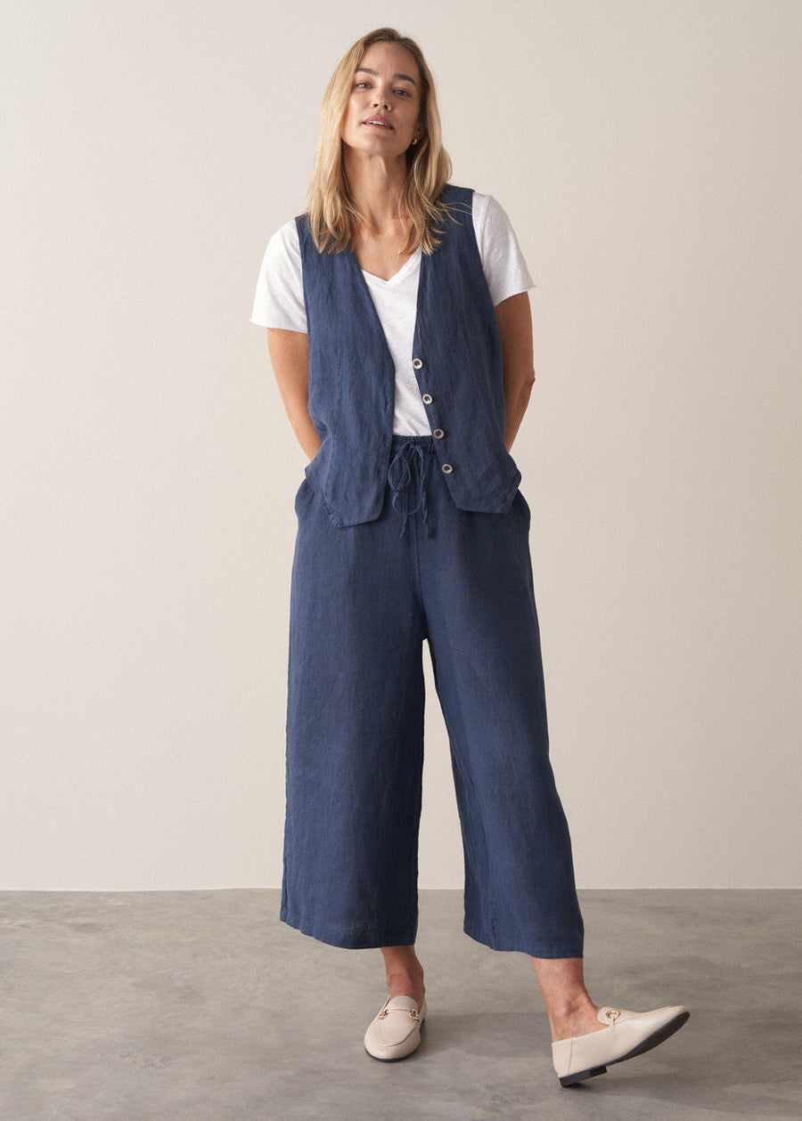 ボトムス misha&puff apolina Tippi Trousers bronte-linen-waistcoat-navy-