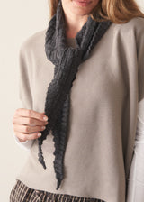 SOLI SKINNY NECKERCHIEF - CHARCOAL MARL