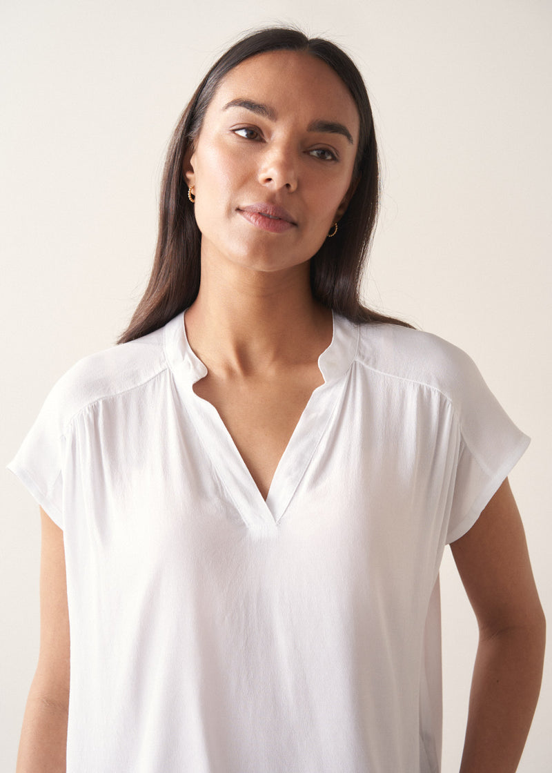Charlotte Loose Fit Top - White | Tops & Blouses – Busby & Fox