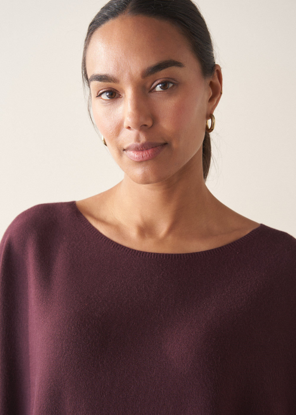 Cosima Sweater - Aubergine | Knitwear | BUBSY & FOX – Busby & Fox