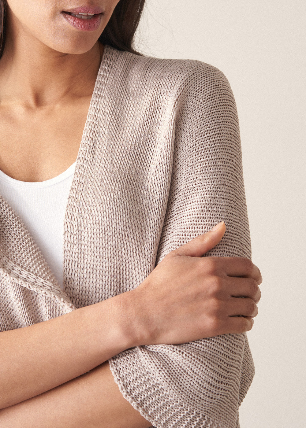 現行品FOXEY BOUTIQUE Cardigan【Daphne】42 Daphne Cardigan - Greige | Knitwear – Busby & Fox