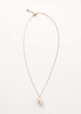A cluster pearl necklace on delicate gold chain