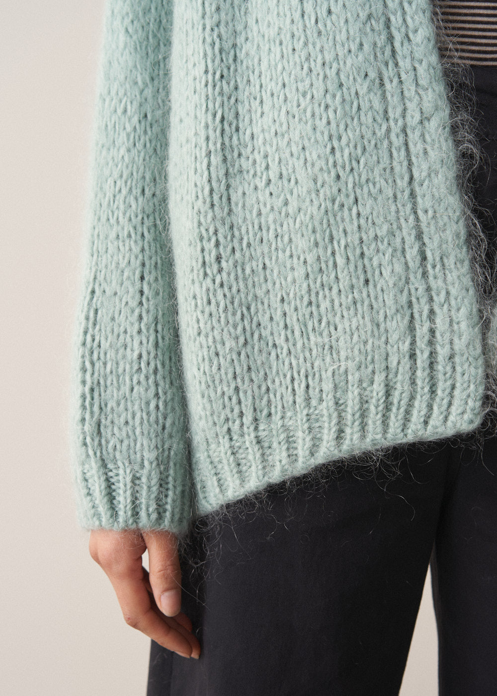 カーディガン baybee shaggy cardigan(mint) In Full Support Spring Mint Green Cable Knit Cardigan – Shop the Mint