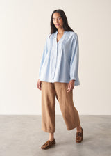 DYLAN PINTUCK SHIRT - BLUE