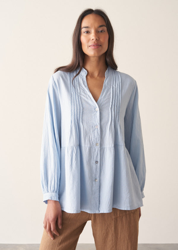 トップス bluesocket Dylan Pintuck Shirt - Blue | Tops & Blouses – Busby & Fox