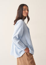 DYLAN PINTUCK SHIRT - BLUE