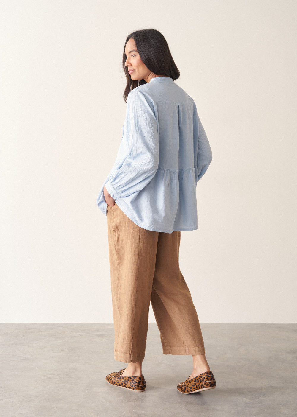 Dylan Pintuck Shirt - Blue | Tops & Blouses – Busby & Fox