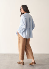DYLAN PINTUCK SHIRT - BLUE