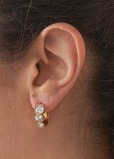 SORREL CRYSTAL HOOP EARRINGS - CLEAR