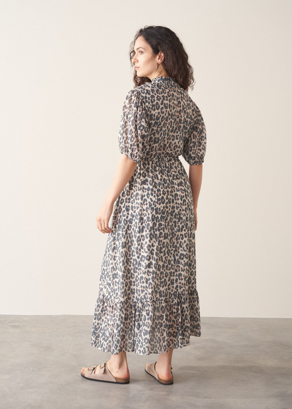 dress with leopards Elkie Leopard Cotton - Oatmeal Color:Yellow (As Picture) formal satin gown Monteau blue dress ruffle