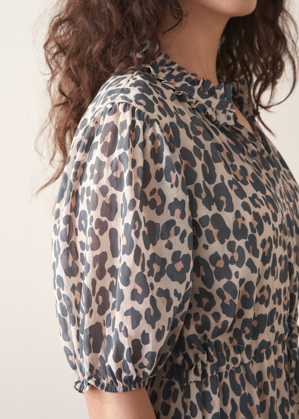 cotton on leopard dress Elkie Leopard Cotton Dress - Oatmeal