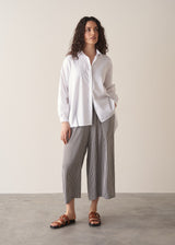 HARLOW LONG LINE SHIRT - WHITE