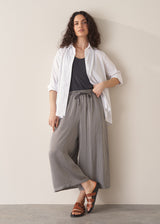 HARLOW LONG LINE SHIRT - WHITE
