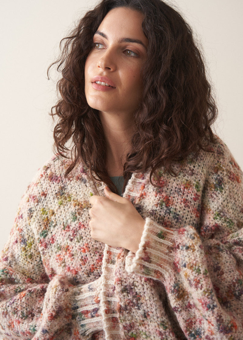 Jeanie Space Dye Knitted Cardigan | Knitwear | BUSBY & FOX – Busby