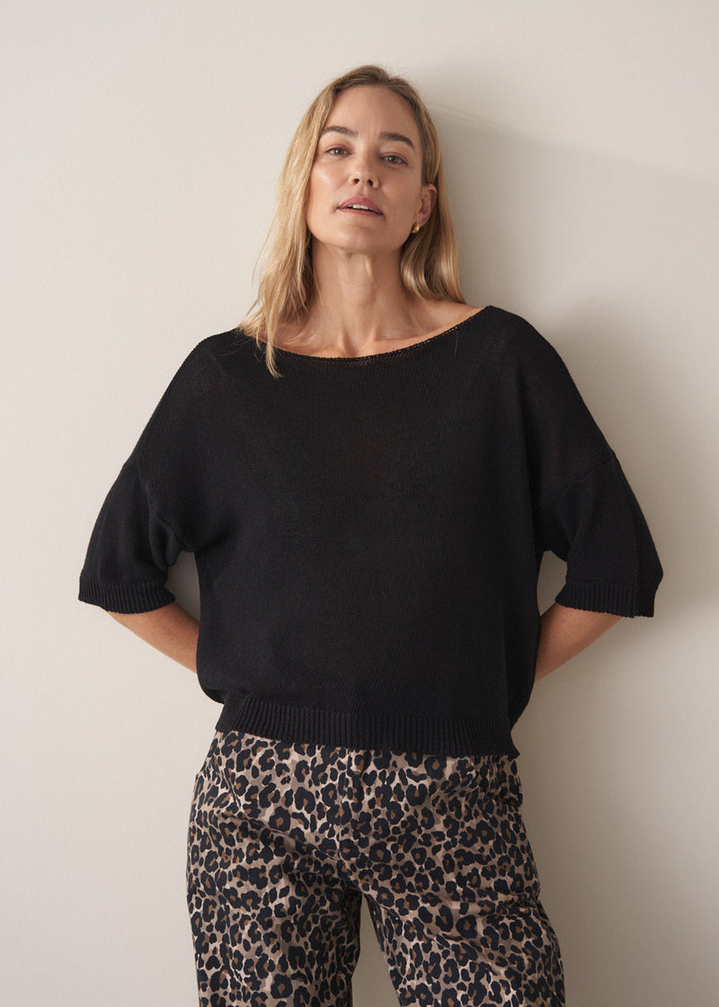 Leanora Sweater - Black | Knitwear – Busby & Fox