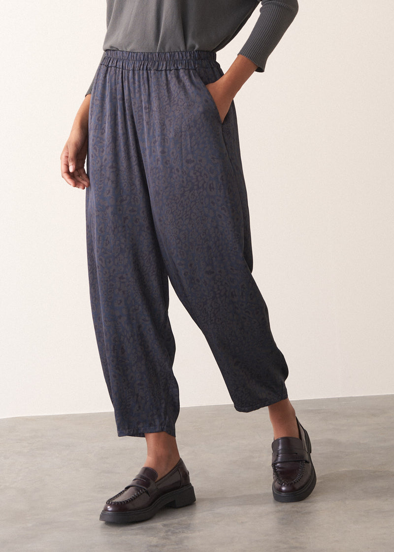 MOLLY LEOPARD PRINT SATIN TROUSERS