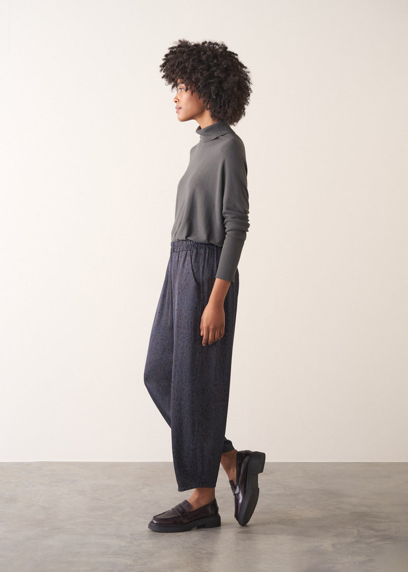 MOLLY LEOPARD PRINT SATIN TROUSERS