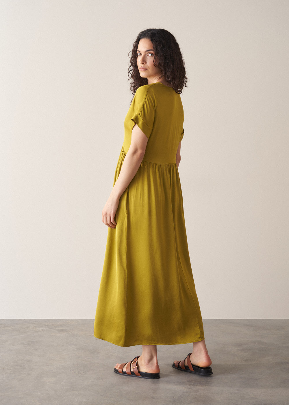 Nicole Satin Dress - Chartreuse | Dresses Busby & Fox Nicole Satin Dress - Chartreuse | Dresses Busby & Fox