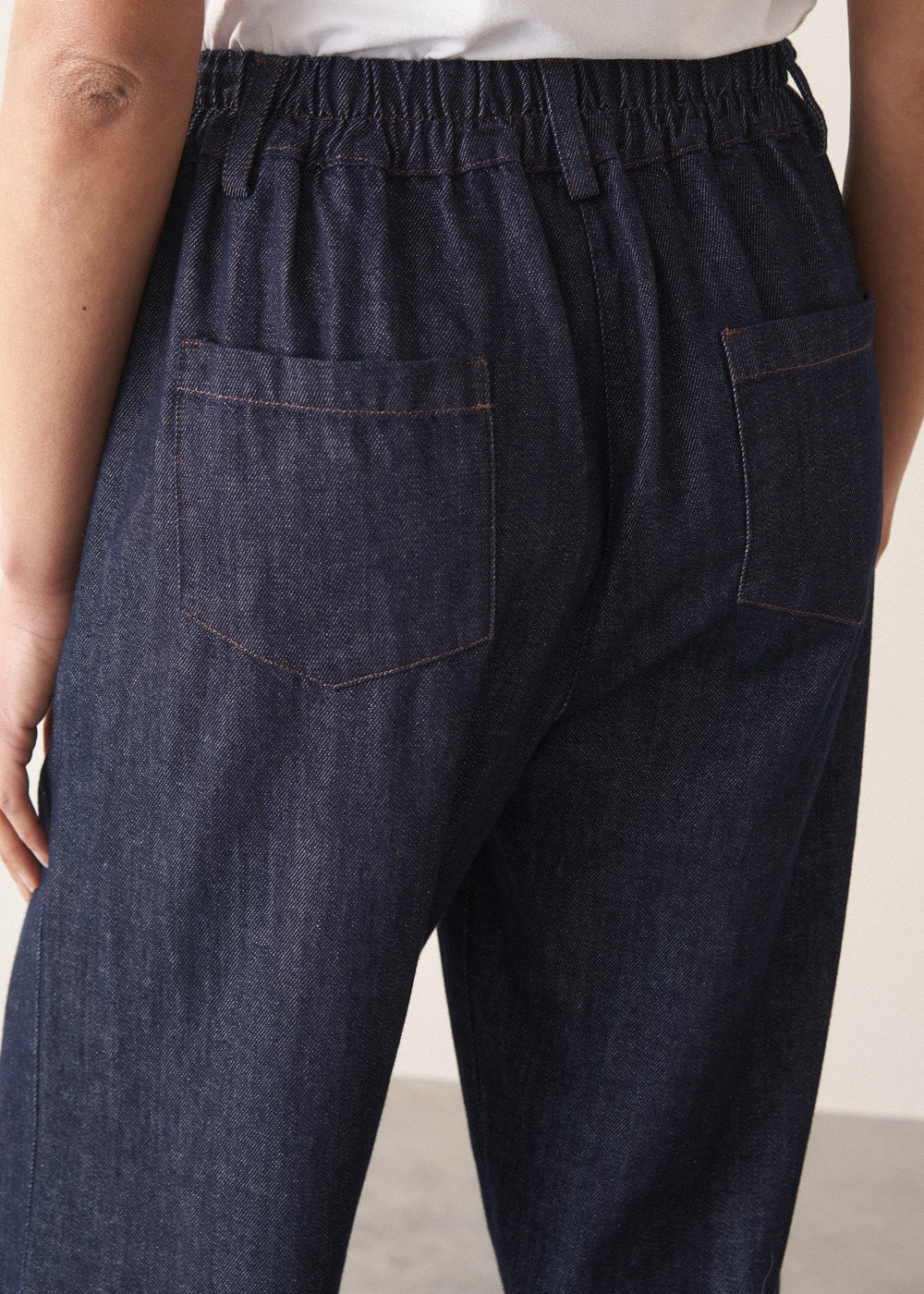 Norah Tapered Leg Denim Trousers - Indigo – Busby & Fox