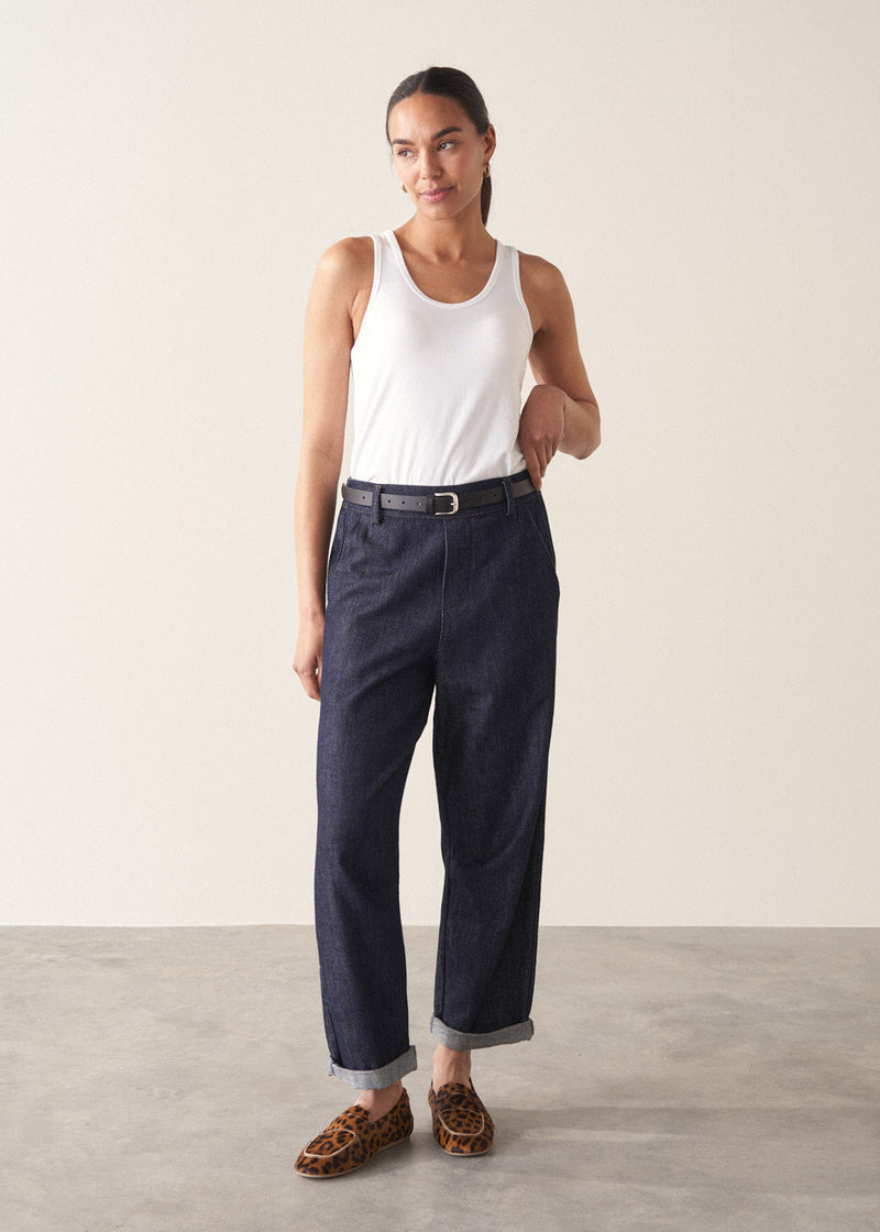 Ch!iiibag Tapered DenimPants サイズ36 Norah Tapered Leg Denim Trousers - Indigo – Busby & Fox