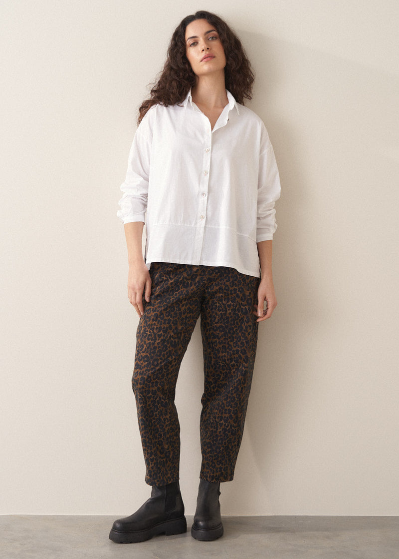 Paulo Barrel Leg Trouser - Dark Leopard | Bottoms – Busby & Fox