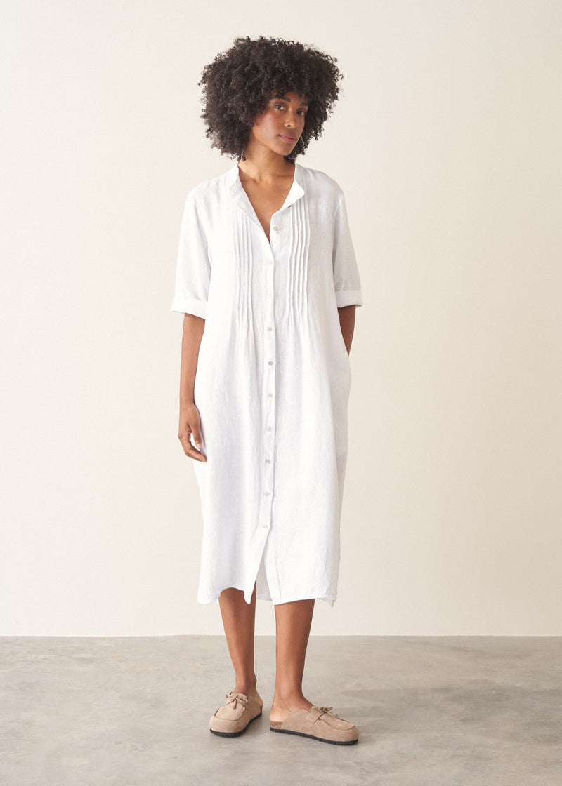 linen shirt dress white Parachute shirtdress TOTEME have addition to any wardrobe Penelope Linen Shirt Dress -