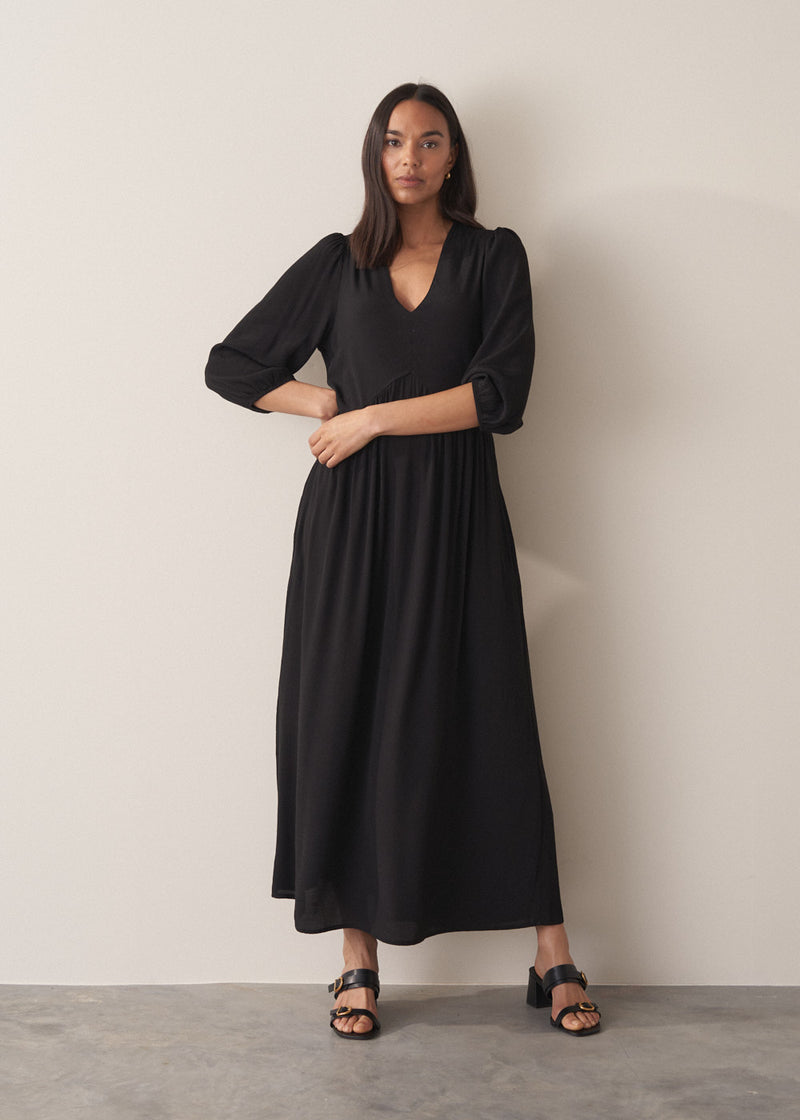 Rue 3/4 Sleeve Dress - Black | Dresses