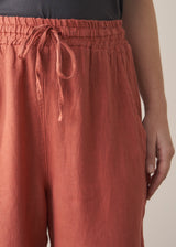 SAWYER LINEN TROUSER - TERRACOTTA