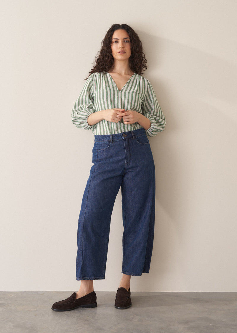 Skye Stripe Top - Green | Tops – Busby & Fox
