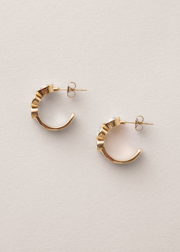 SORREL CRYSTAL HOOP EARRINGS - CLEAR