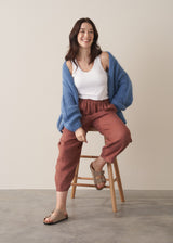 TEDDY JERSEY VEST TOP - WHITE