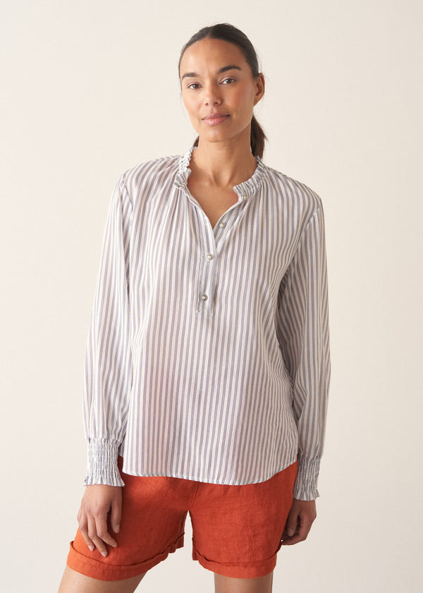 Wendy Stripe Shirt - Blue Black | Tops – Busby & Fox
