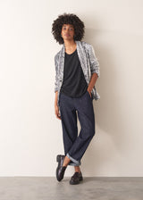 Silver sequin blazer jacket